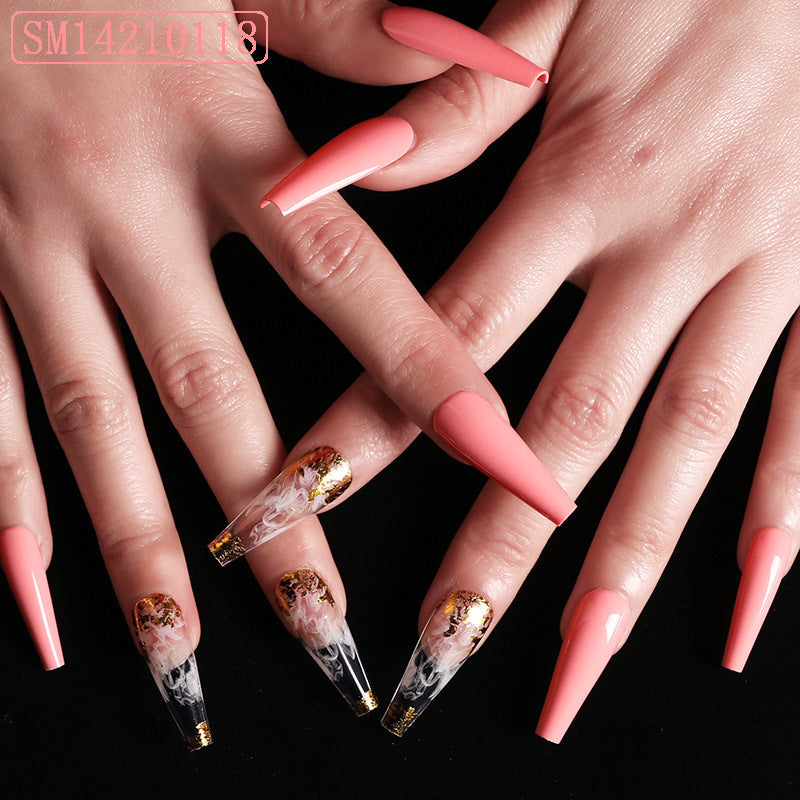 Trapezoidal coffin fake nails