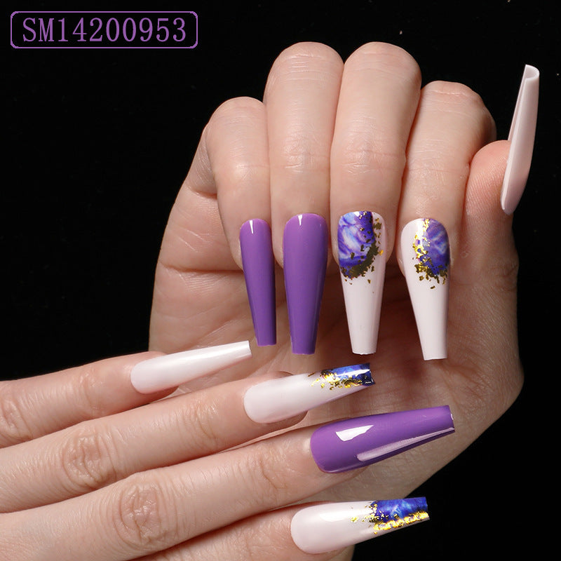 Trapezoidal coffin fake nails