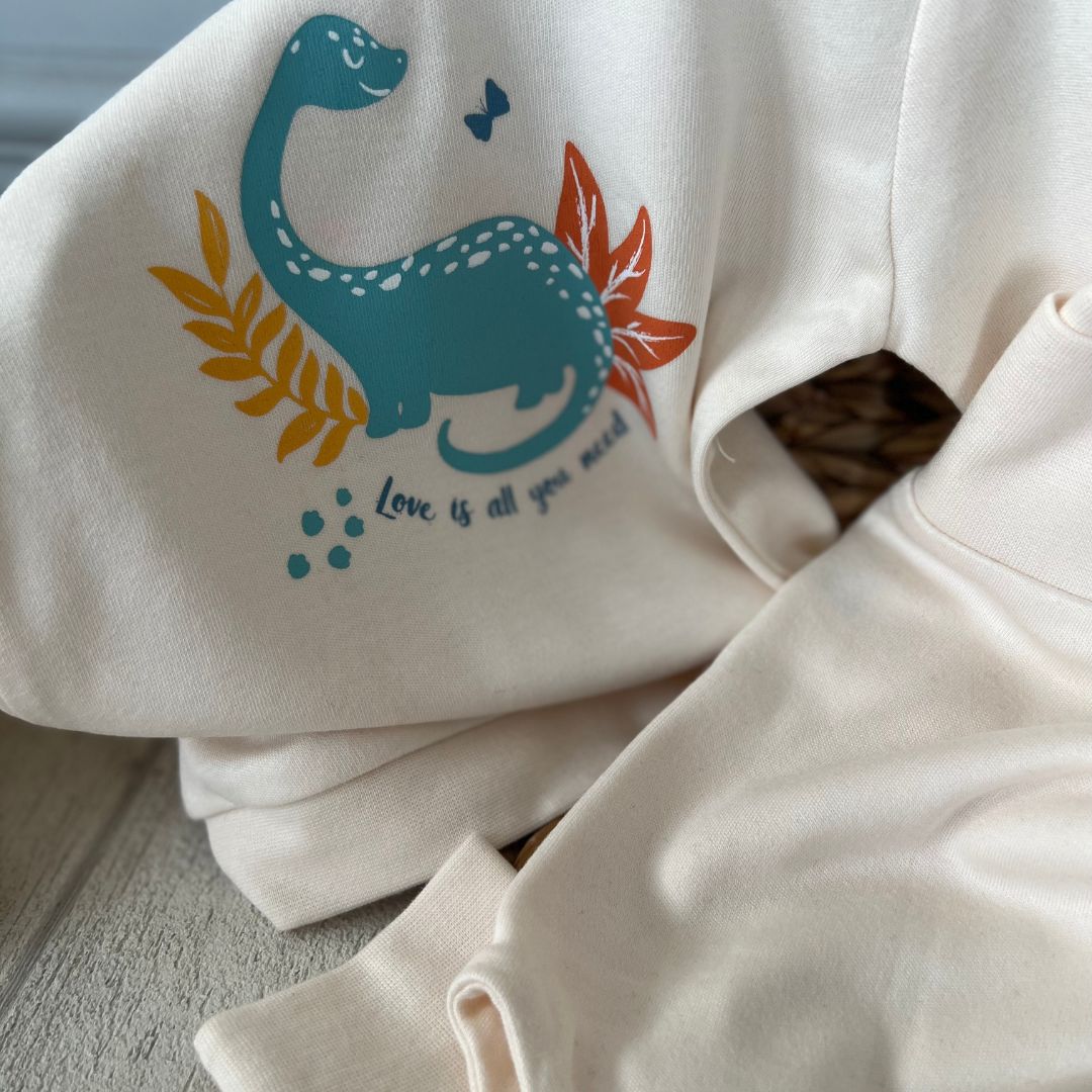 Organic Casual Jogger Set - Baby Dino