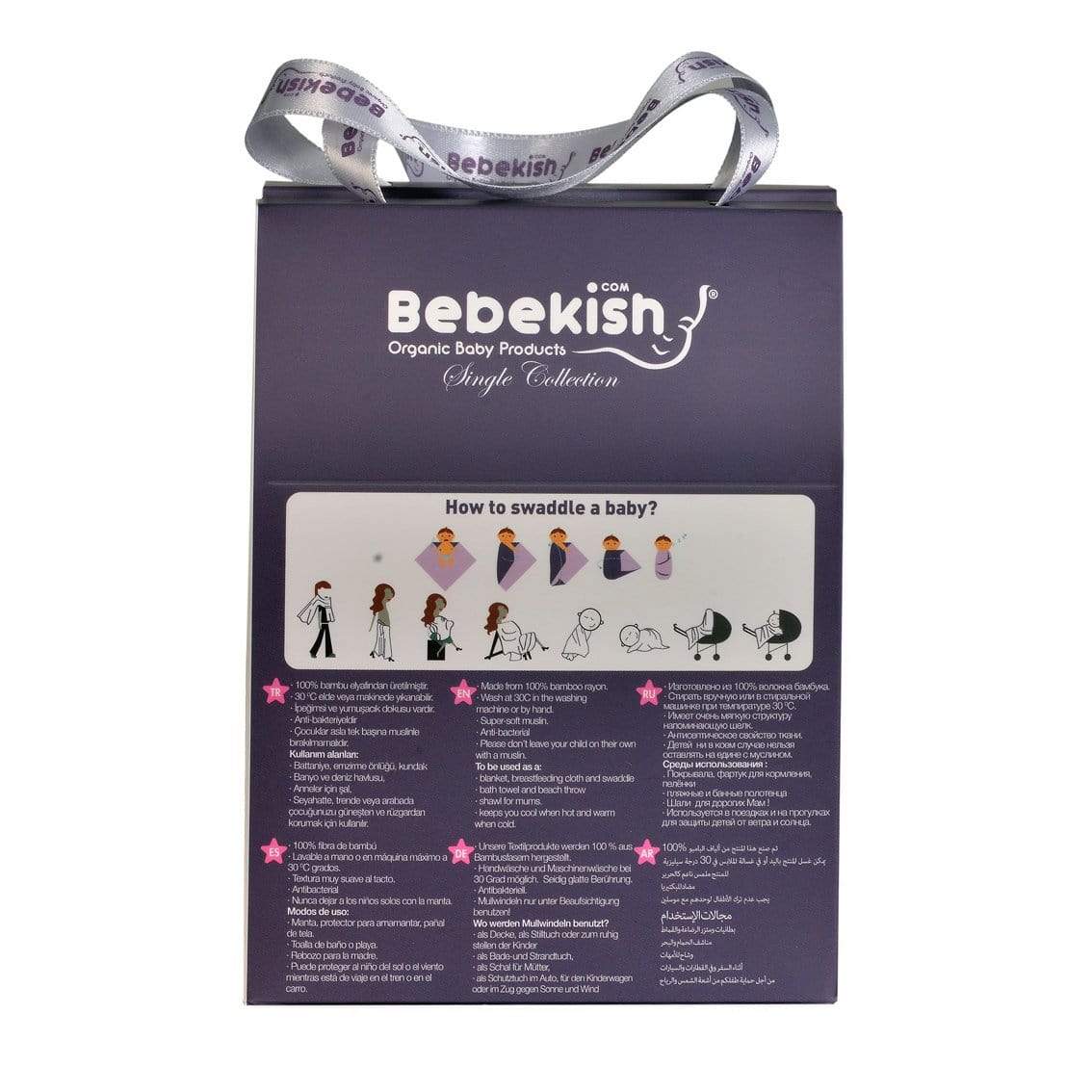 Sensory Blanket for Toddlers - Shinny Stars Large Bamboo Muslin