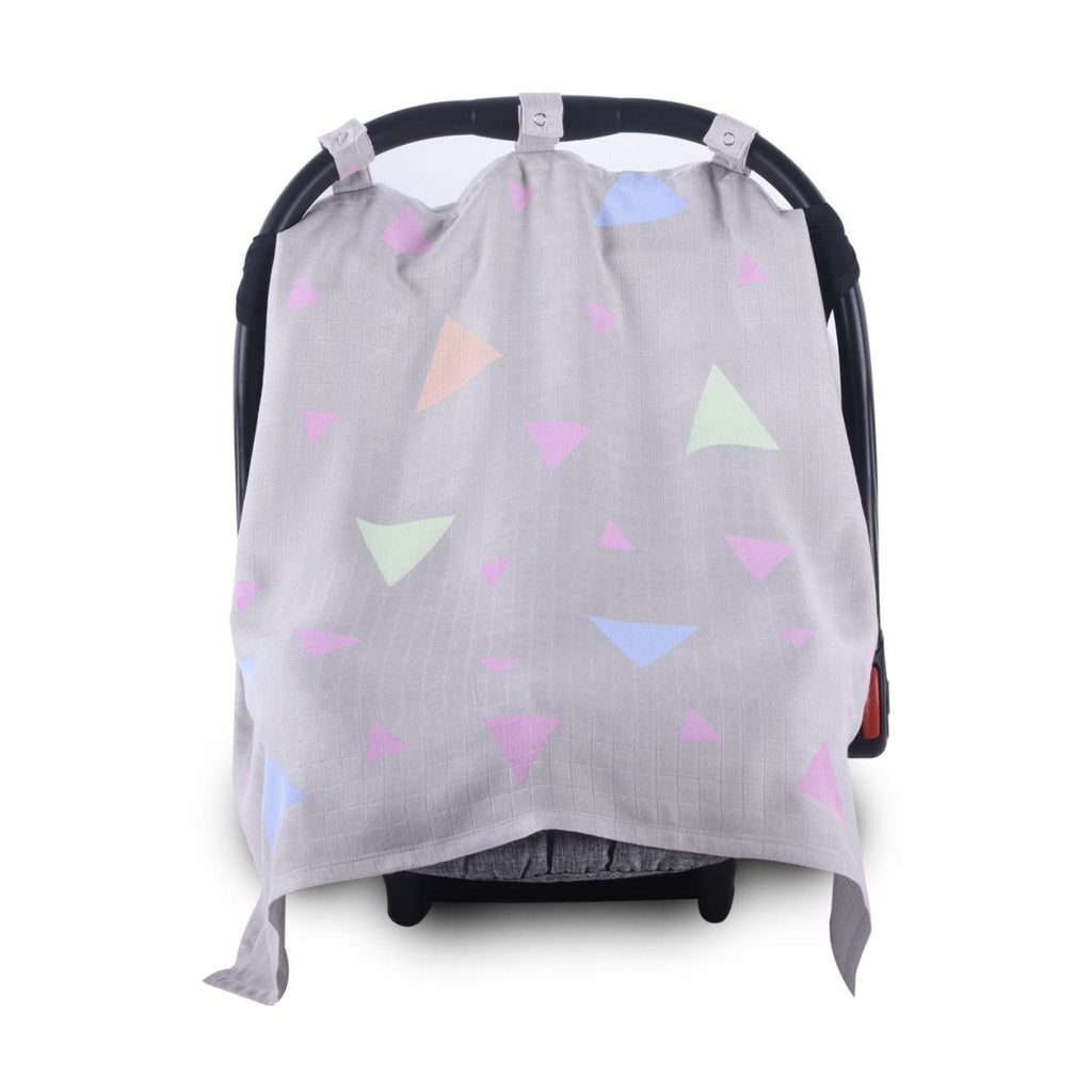 Grey Triangle Bamboo Car Seat Cover