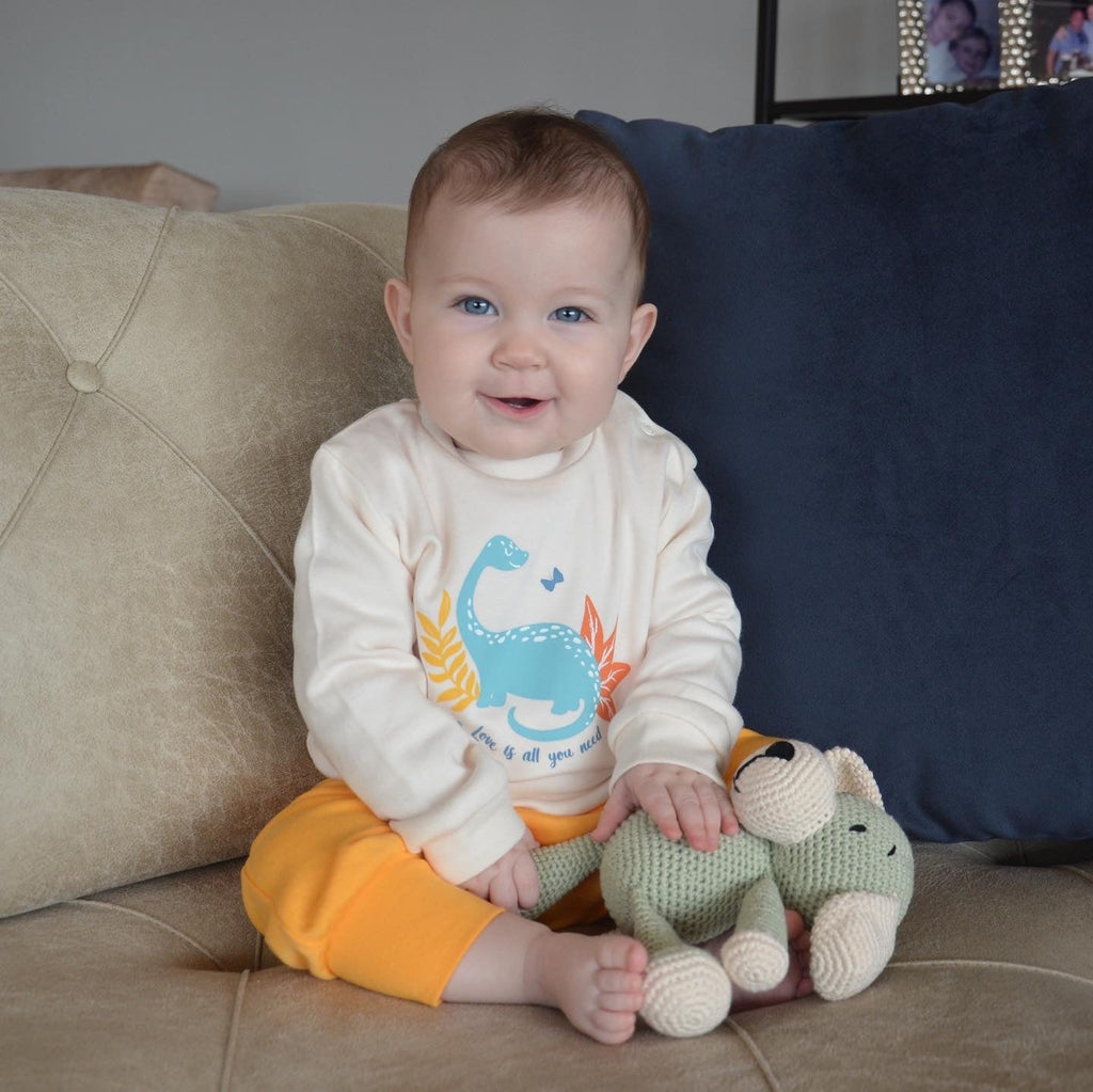 Organic Casual Jogger Set - Baby Dino